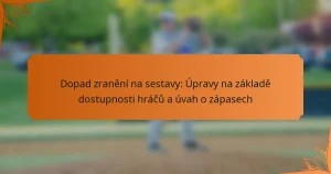 Dopad zranění na sestavy: Úpravy na základě dostupnosti hráčů a úvah o zápasech